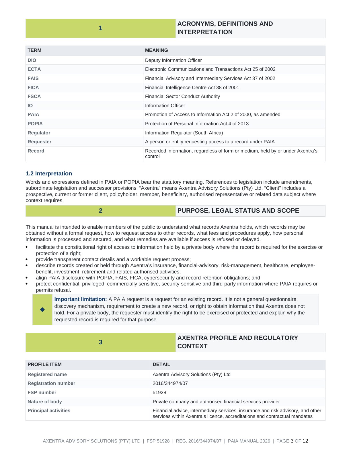 PAIA Manual 2026, page 3