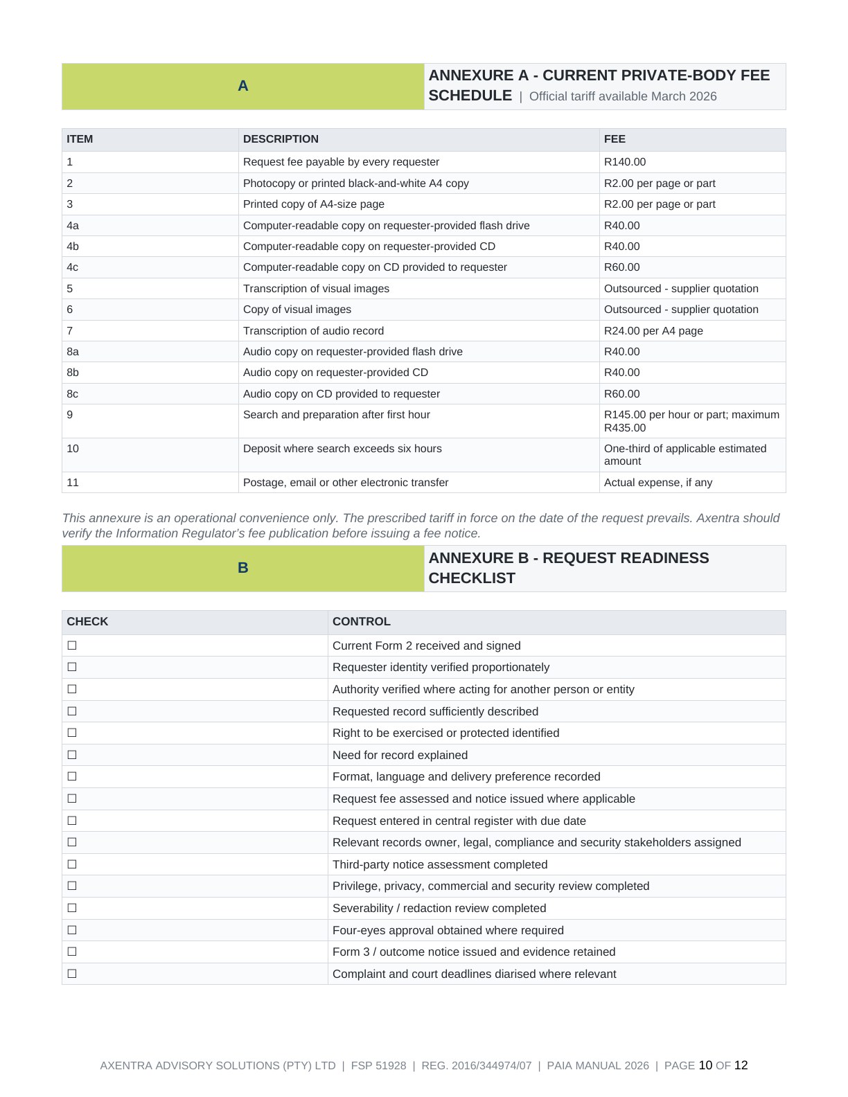 PAIA Manual 2026, page 10