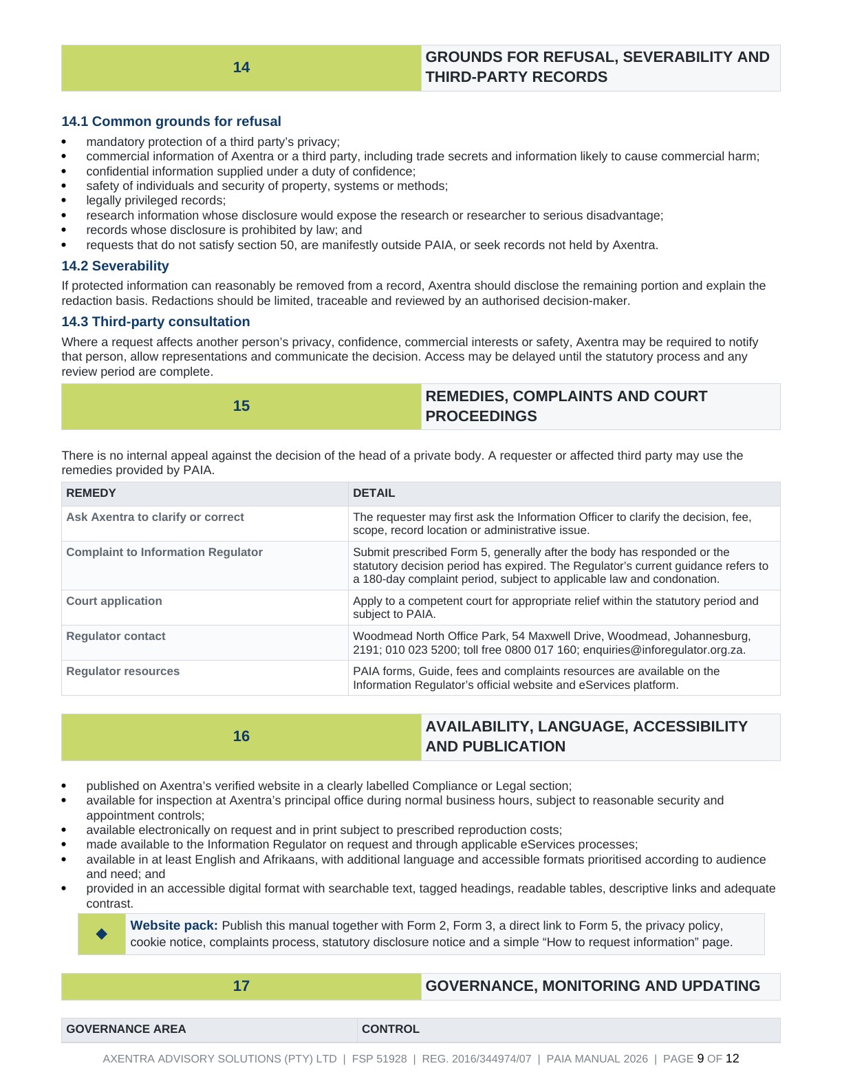 PAIA Manual 2026, page 9